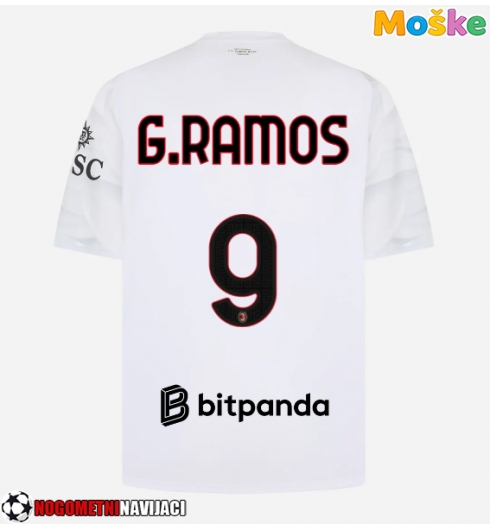 Moške Nogometnih dresov AC Milan Goncalo Ramos #9 Gostujoči 2026-27 Kratki rokavi Moške Nogometnih dresov AC Milan Goncalo Ramos #9 Gostujoči 2026-27 Kratki rokavi